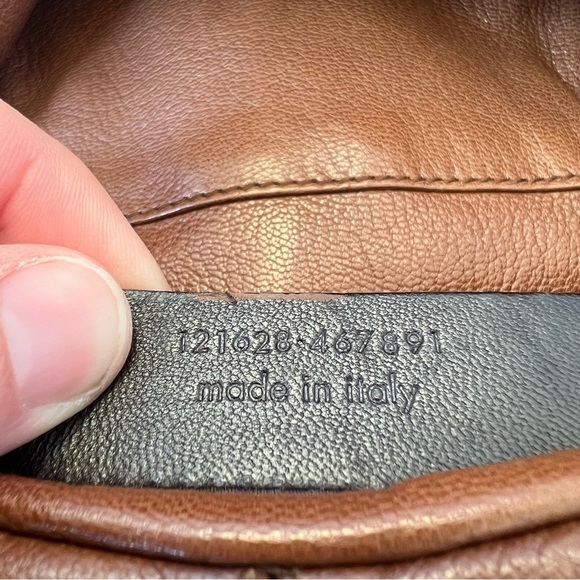 YSL Yves Saint Laurent Mamounia Sac Brown Leather Shoulder Pleated Hobo Bag - Picture 16 of 17